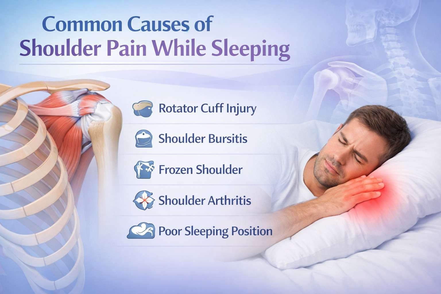 Common Causes of Shoulder Pain While Sleeping