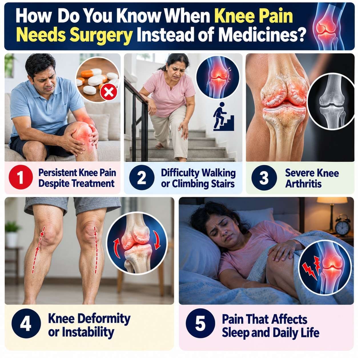 How Do You Know When Knee Pain Needs Surgery Instead of Medicines?